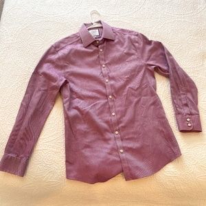 Red & White Non-Iron Button Down Shirt